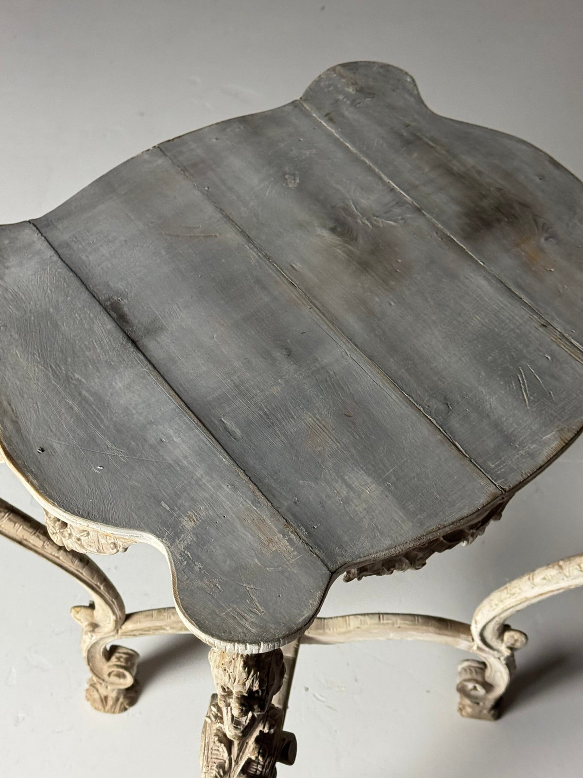 French Carved Side Table with Black Marble Top, Early 19th Century, photo 20