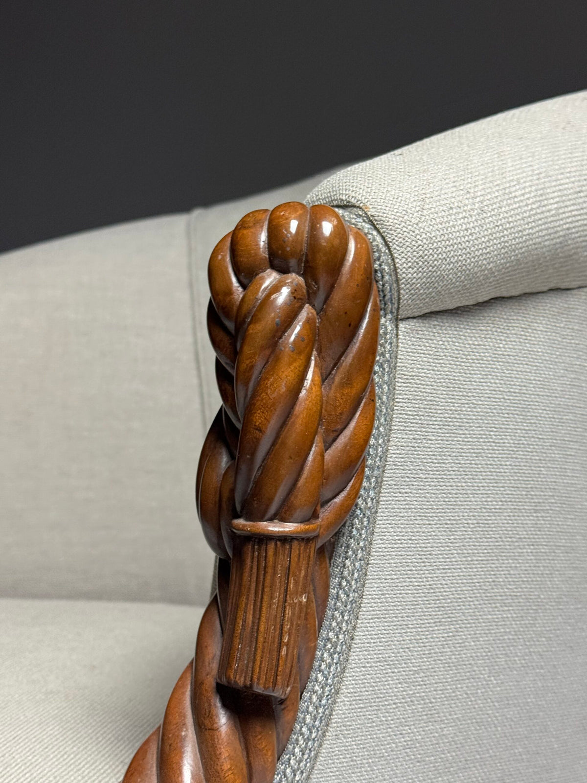 Pair of Napoleon III Style Rope Club Chairs, Early 20th Century, photo 13