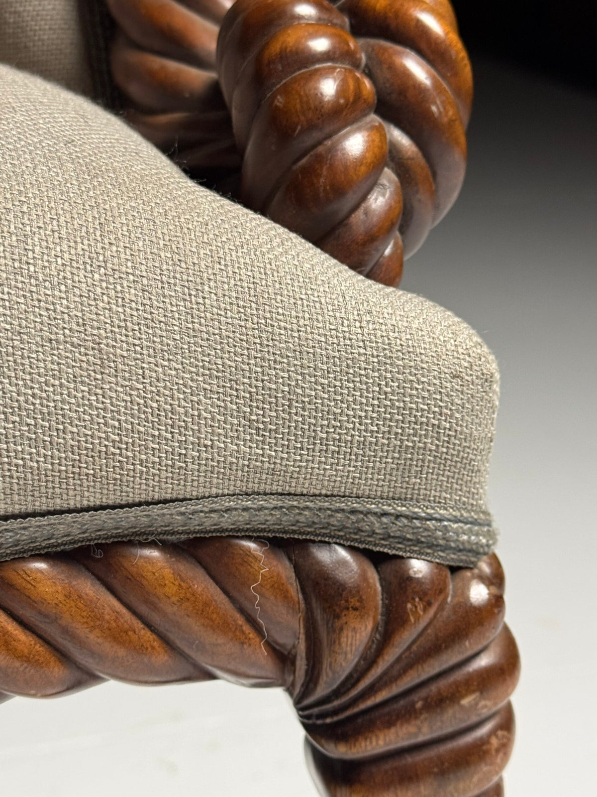 Pair of Napoleon III Style Rope Club Chairs, Early 20th Century, photo 9
