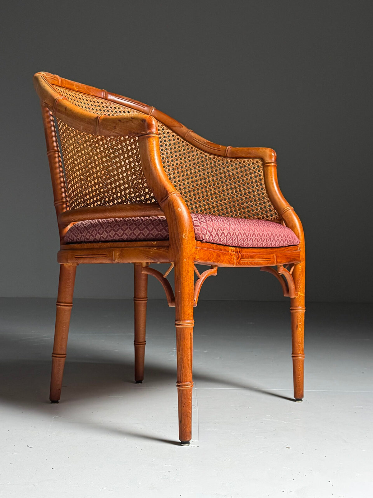 Set of Four Vintage Faux Bamboo Dining Chairs, photo 4