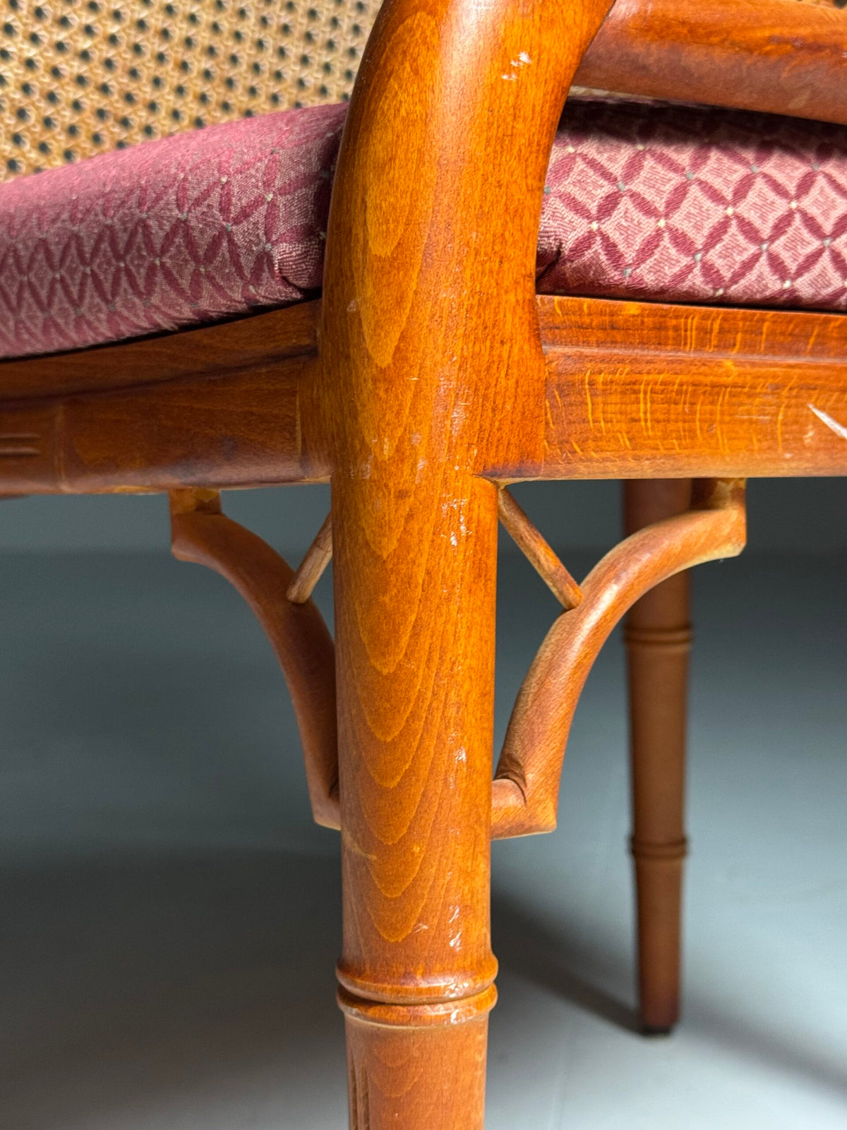Set of Four Vintage Faux Bamboo Dining Chairs, photo 10