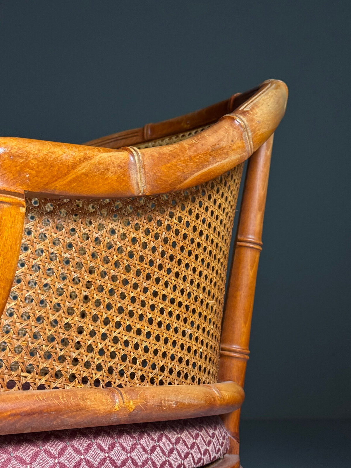 Set of Four Vintage Faux Bamboo Dining Chairs, photo 12