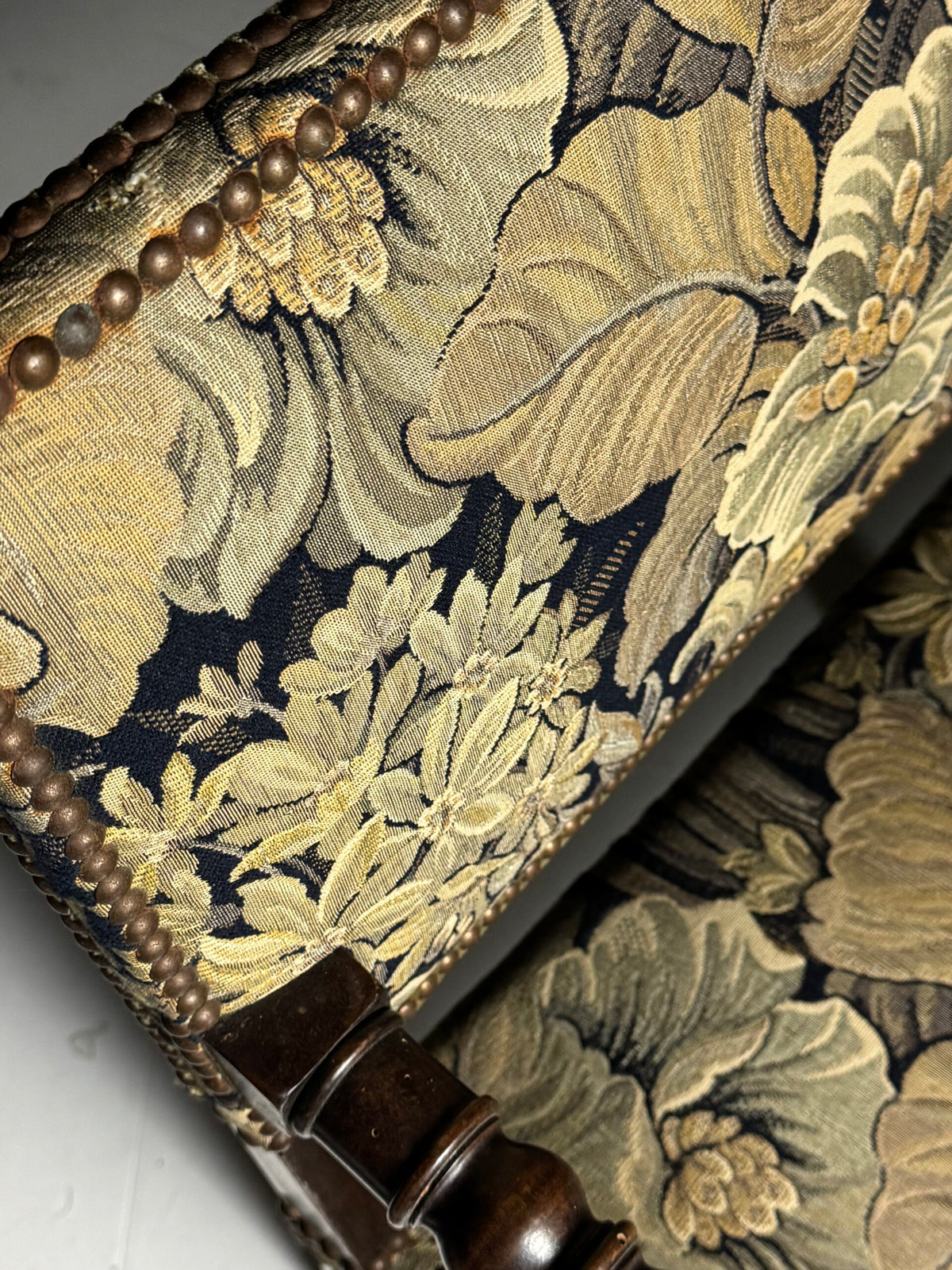 Pair of French Armchairs with Floral Upholstery, c. 1900, photo 14