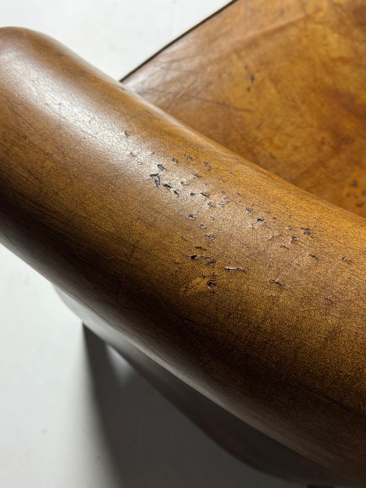 Pair of Dutch Sheepskin Leather Club Armchairs, Late 20th Century, photo 18