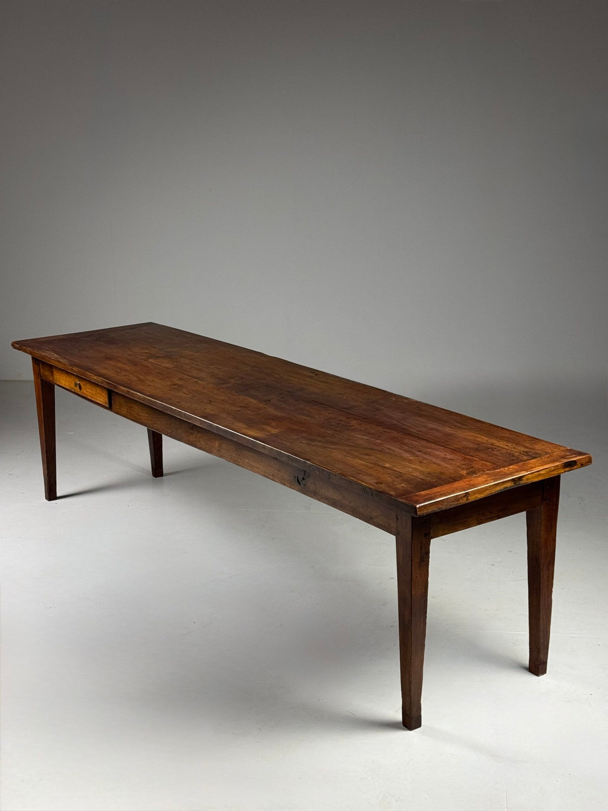 French Farmhouse Dining Table, 292 cm, Fruitwood, Early 19th Century, photo 1