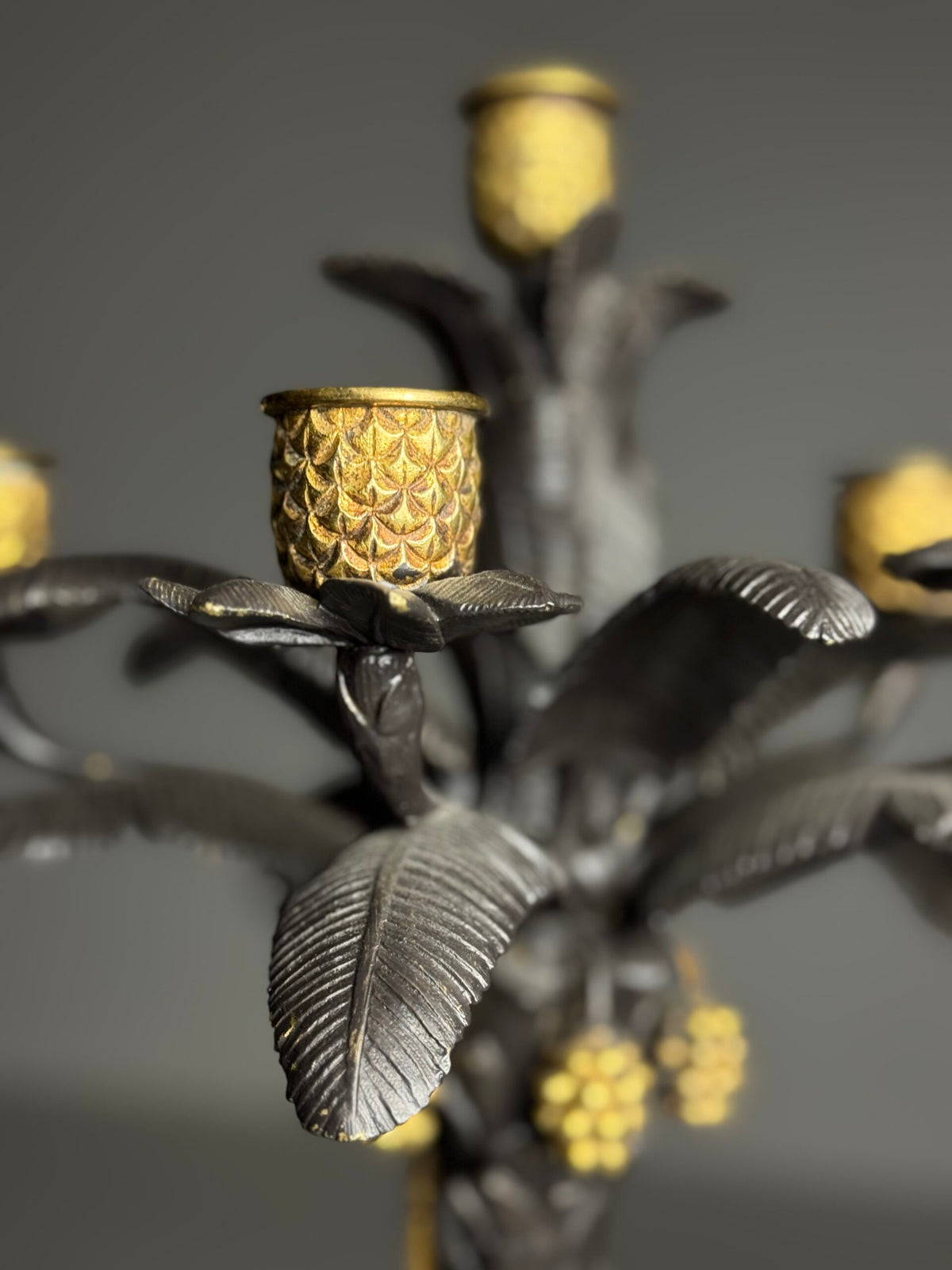 Pair of Gilt Bronze Palm Candlesticks, Early 19th Century, photo 32