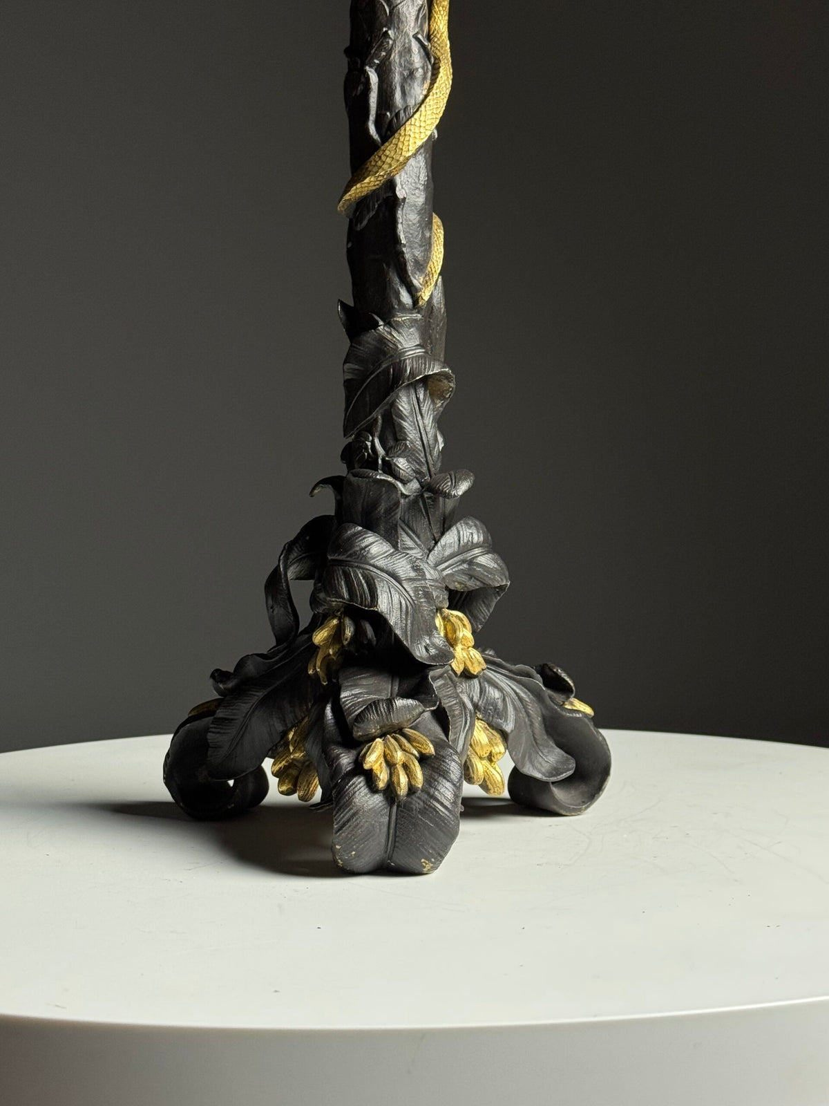 Pair of Gilt Bronze Palm Candlesticks, Early 19th Century, photo 21
