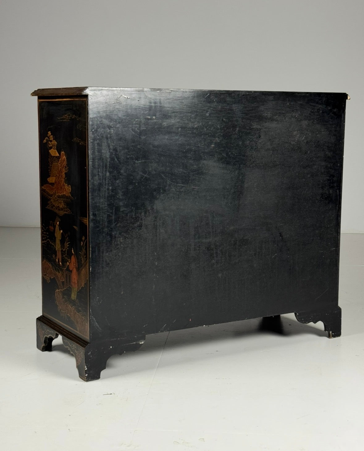 English Black Lacquer Chinoiserie Cabinet, Mid 20th Century, photo 2