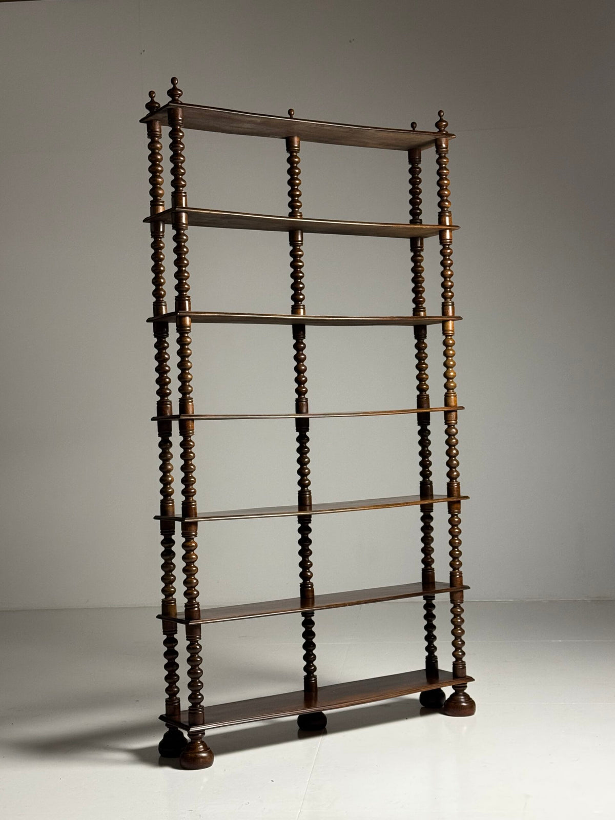 French Bobbin Bookcase in Walnut, Early to Mid 20th Century, photo 21