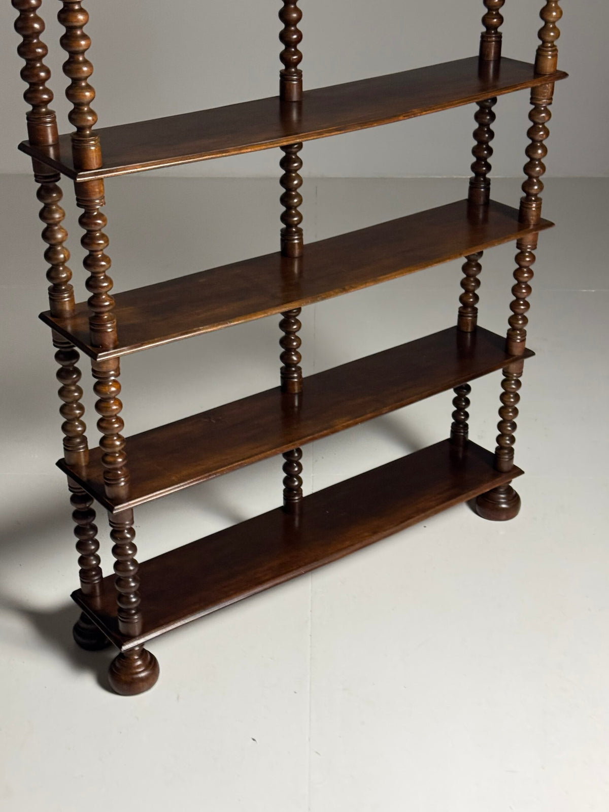 French Bobbin Bookcase in Walnut, Early to Mid 20th Century, photo 19