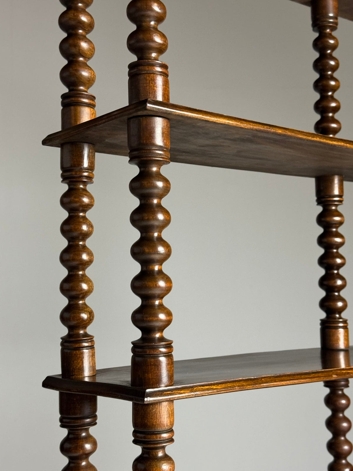 French Bobbin Bookcase in Walnut, Early to Mid 20th Century, photo 16