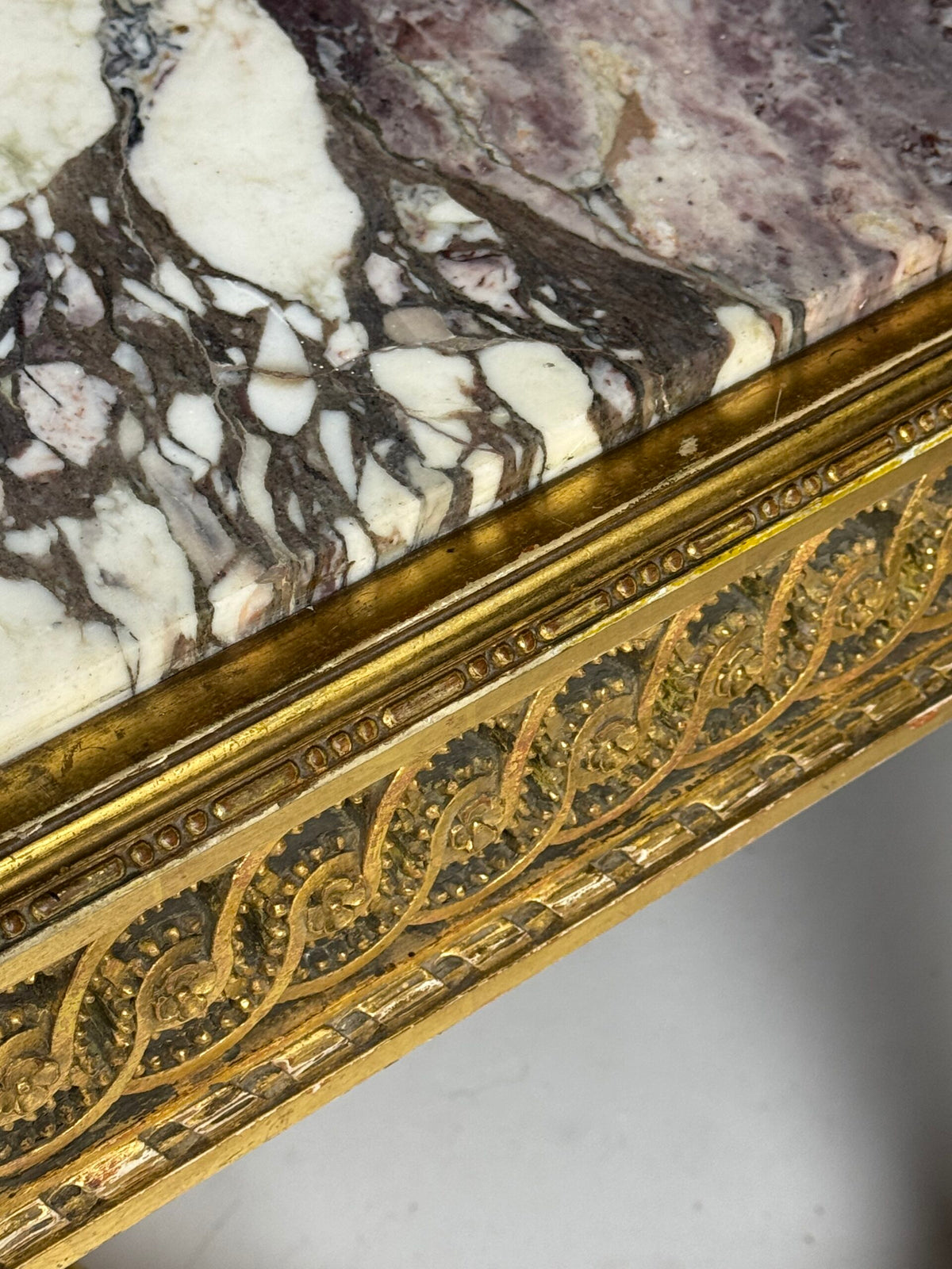 Louis XVI Style Center Table with Breccia Medicea Marble Top, photo 19