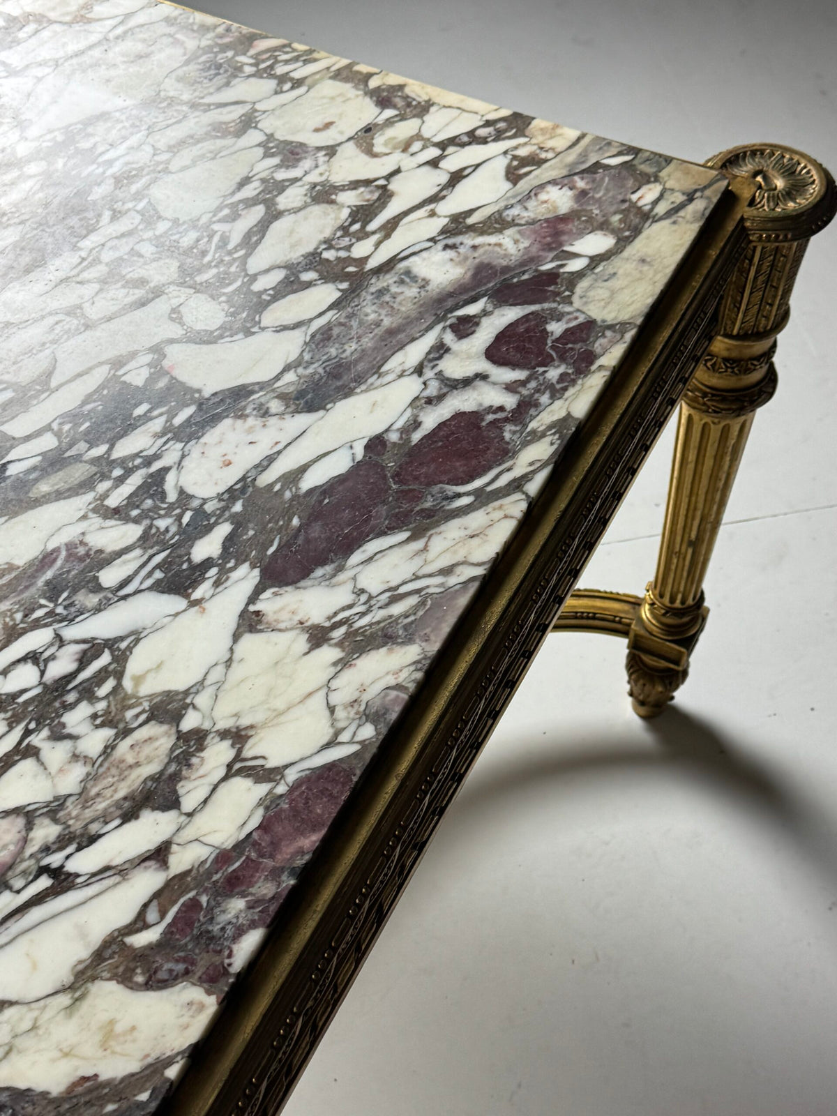 Louis XVI Style Center Table with Breccia Medicea Marble Top, photo 16