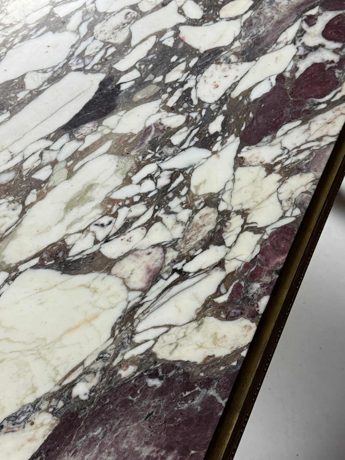 Louis XVI Style Center Table with Breccia Medicea Marble Top, photo 14