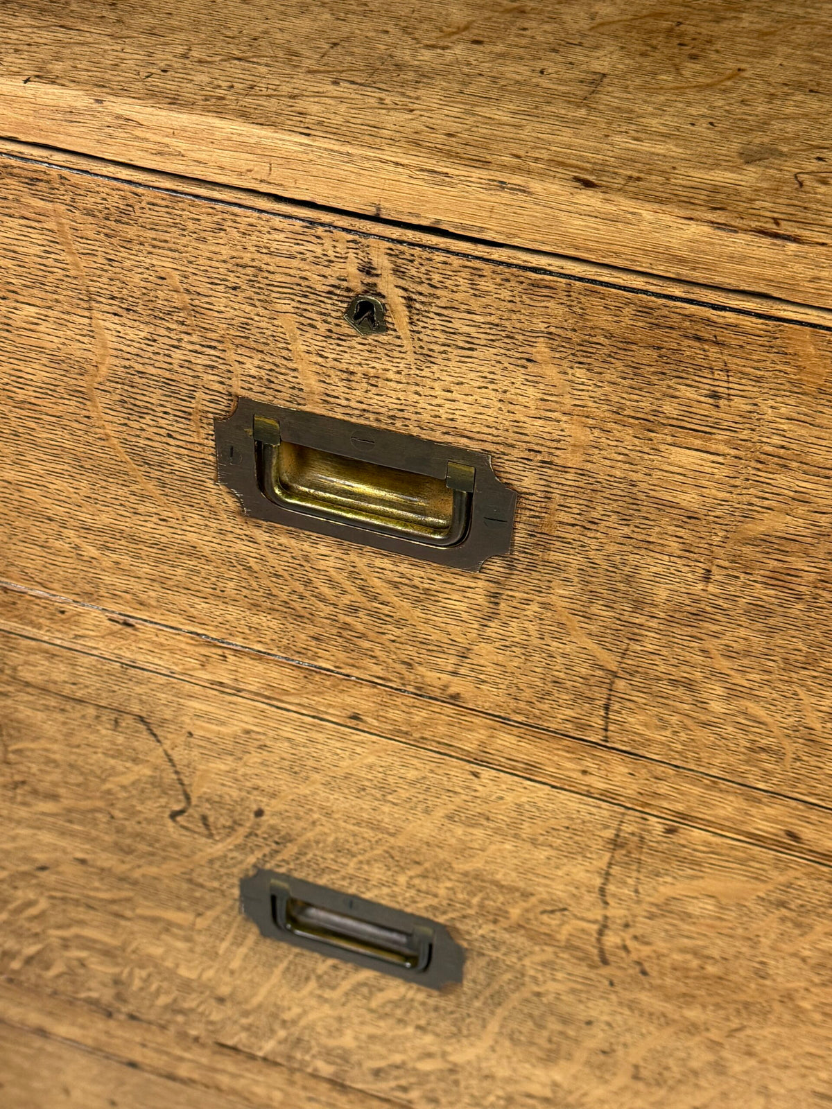 Oak Campaign Chest of Drawers, 19th Century, photo 7