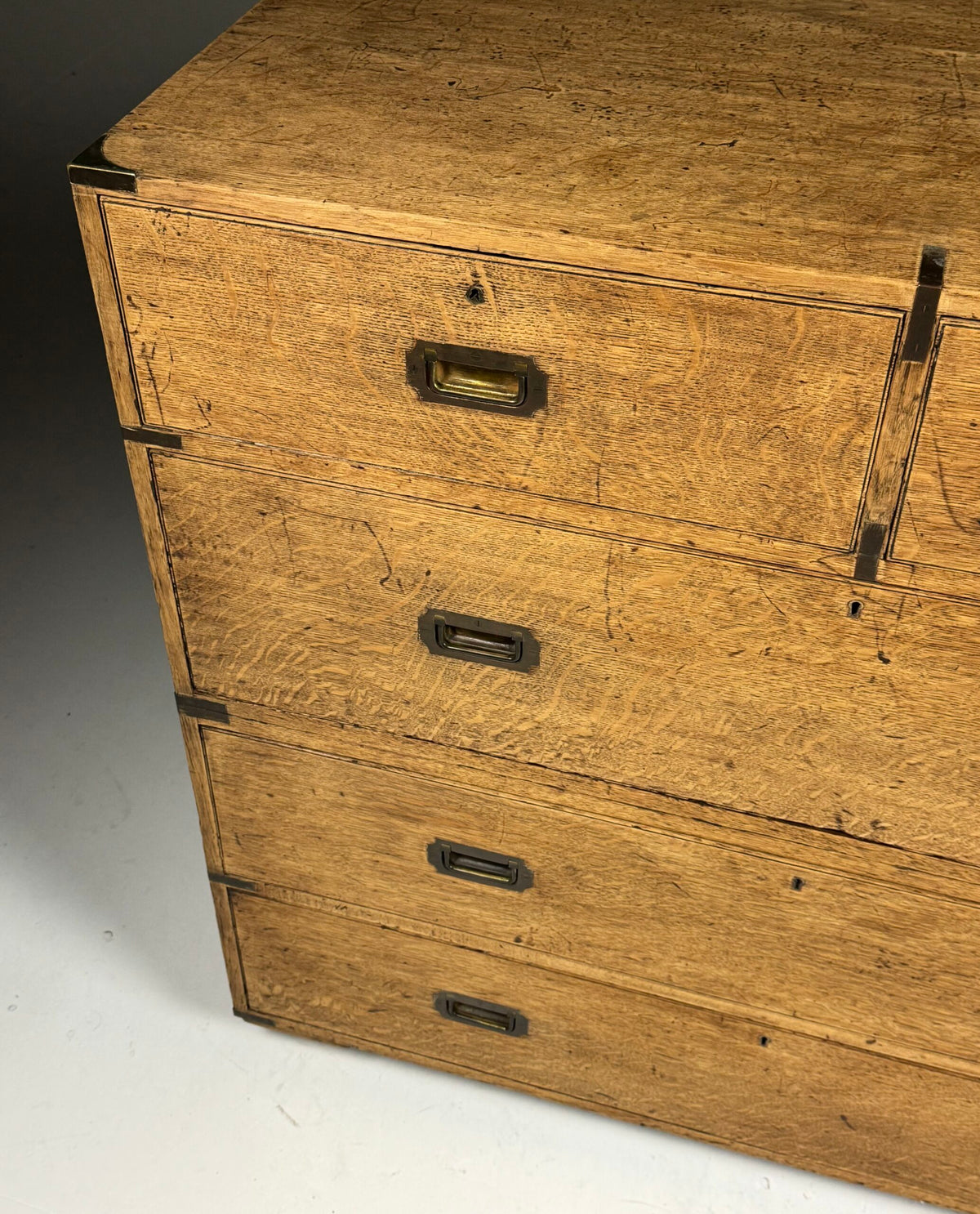 Oak Campaign Chest of Drawers, 19th Century, photo 17