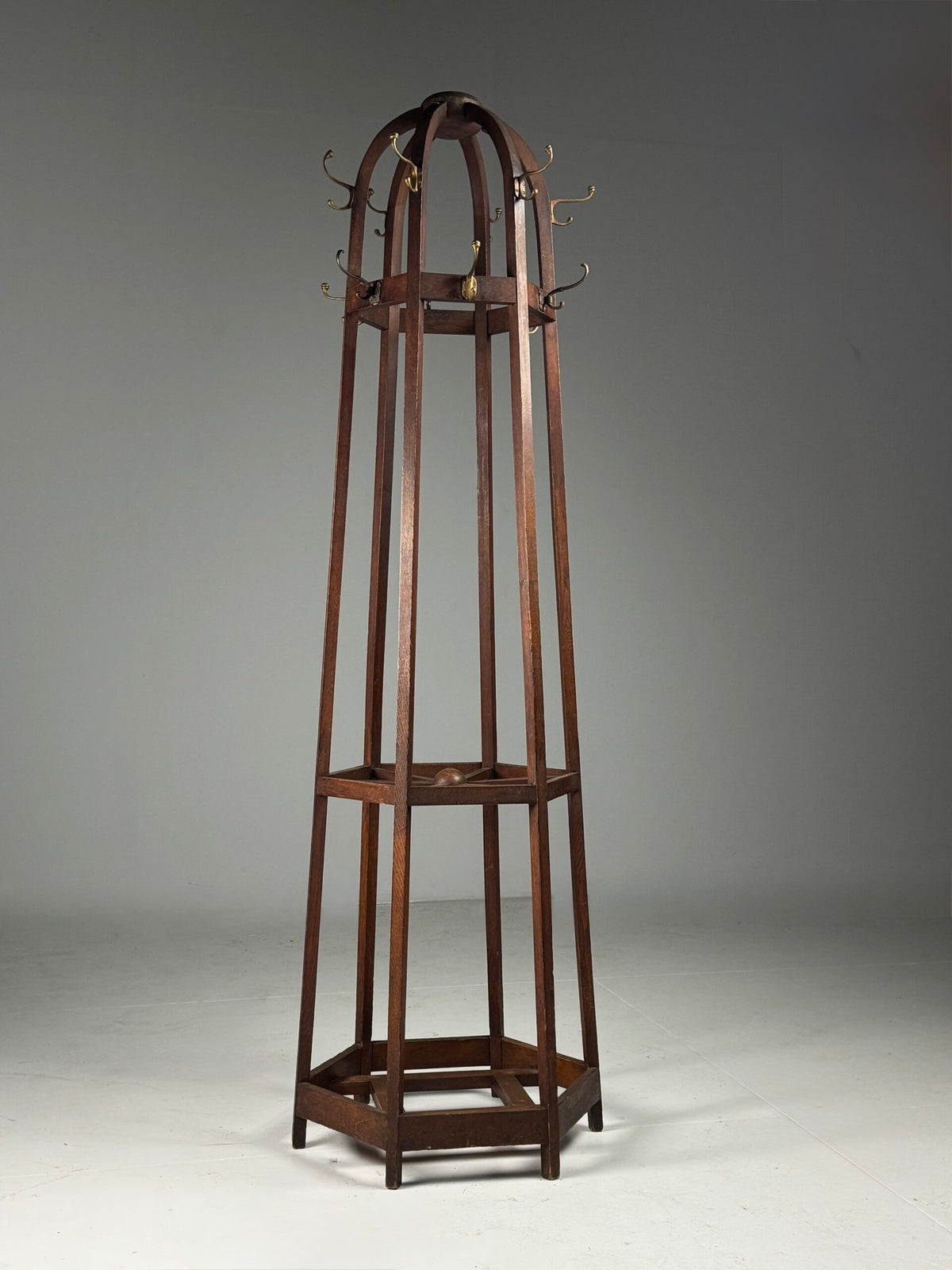 Arts and Crafts Oak Coat Stand, Early 20th Century, photo 1