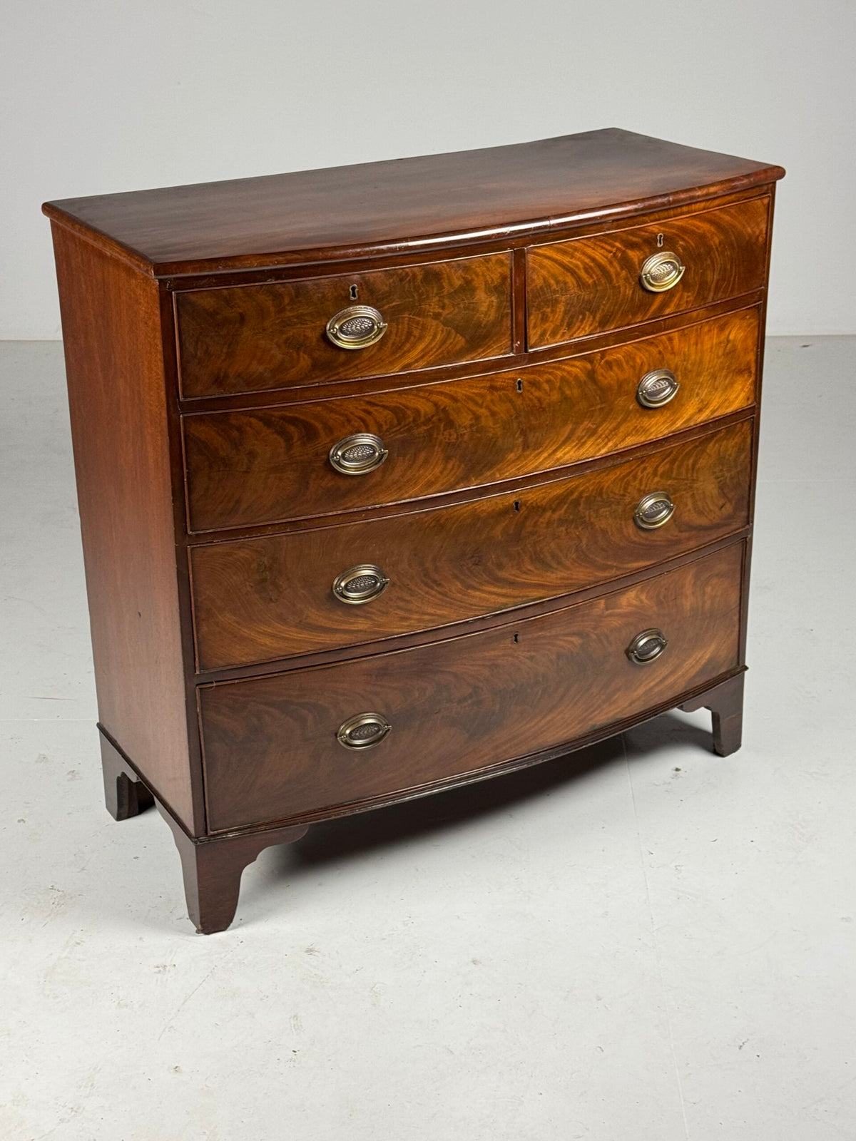Mahogany Bowfront Chest of Drawers, England, Late 19th Century, photo 10