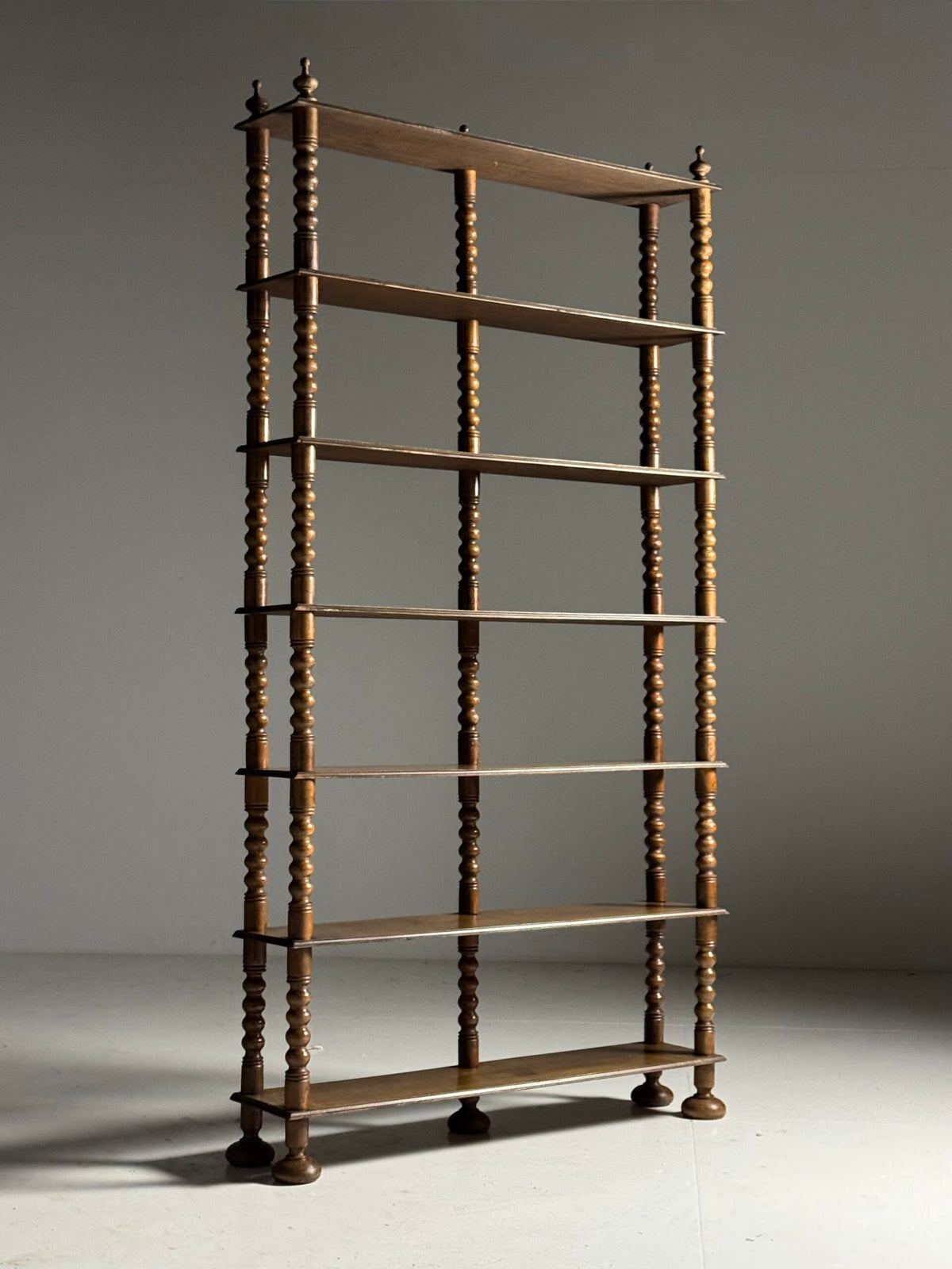 French Bobbin Bookcase with Seven Shelves, Early 20th Century, photo 2