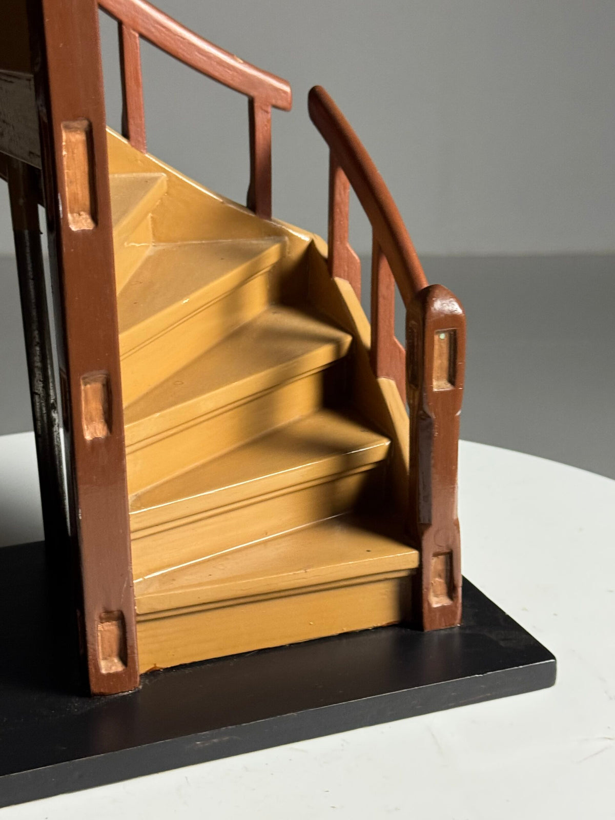 Wooden Staircase Scale Model Painted in Two Browns, photo 12