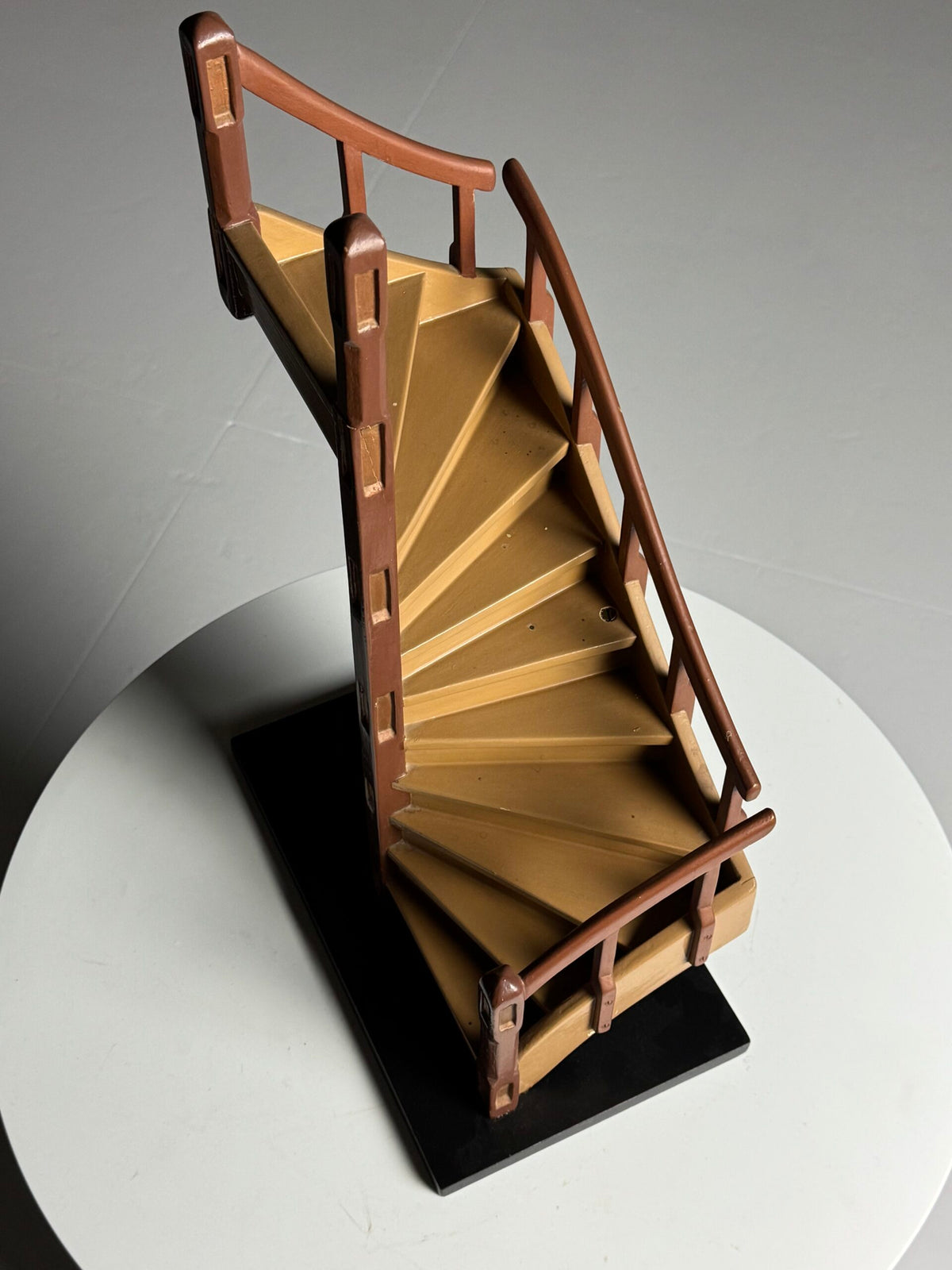 Wooden Staircase Scale Model Painted in Two Browns, photo 4
