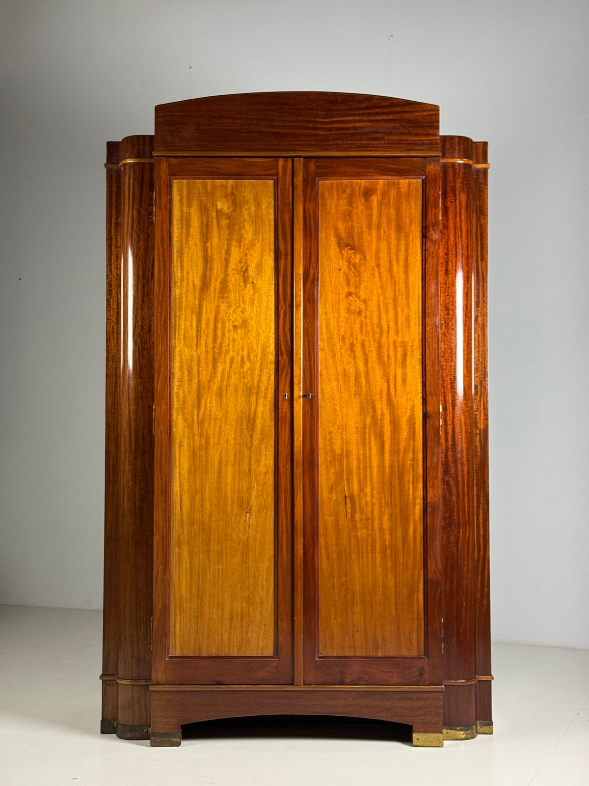 Art Deco Mahogany Gentleman's Wardrobe, Belgium, 1920 to 1940, photo 29