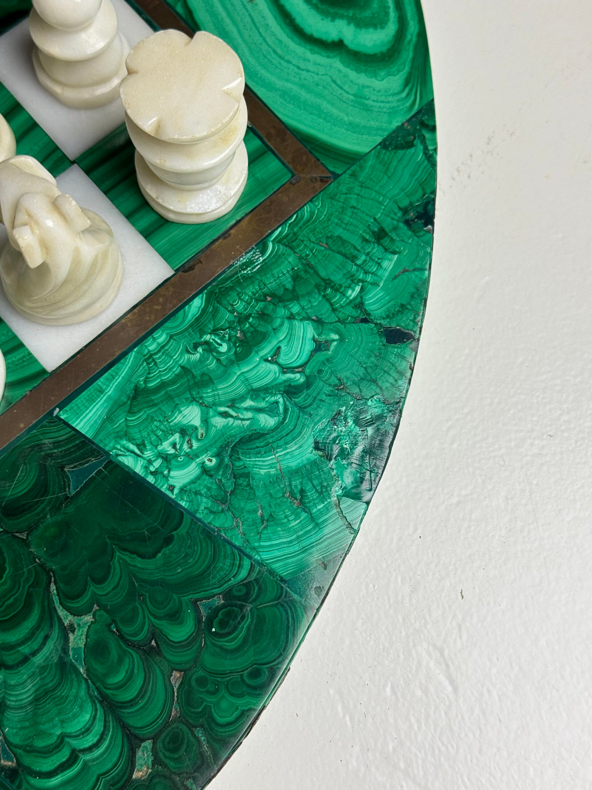 Congolese Malachite and Marble Chess Set, c. 1960, photo 13