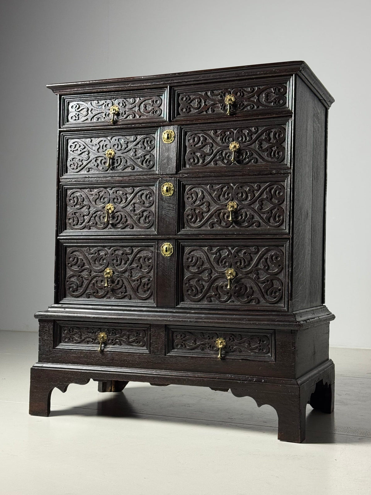 English Oak Chest on Stand, 19th Century, photo 21