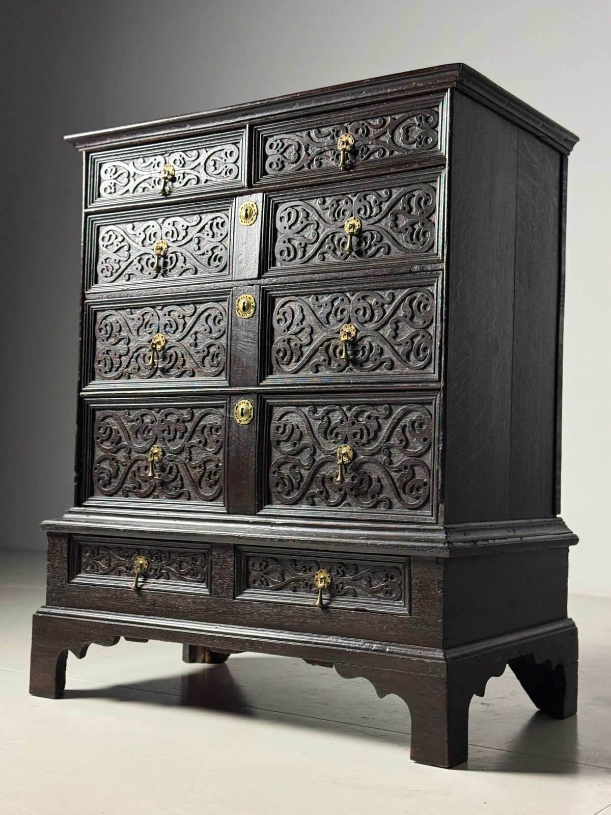 English Oak Chest on Stand, 19th Century, photo 1