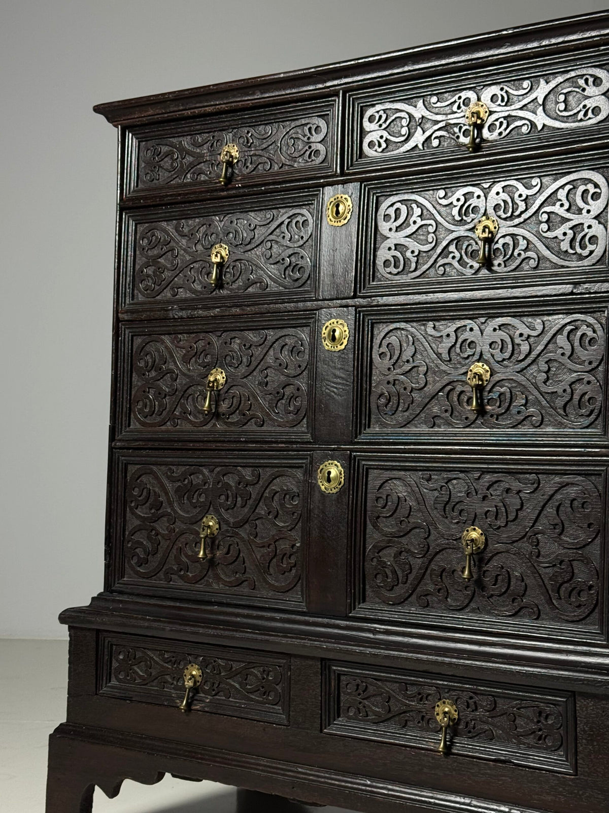 English Oak Chest on Stand, 19th Century, photo 3