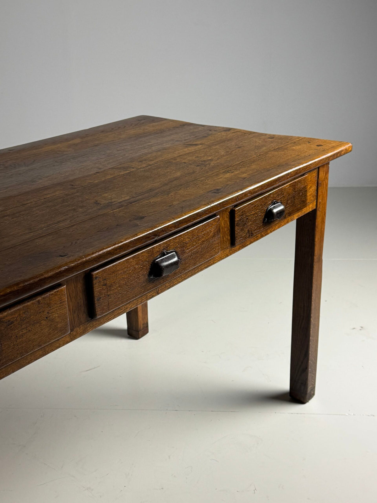French Oak Farmhouse Dining Table with Ten Drawers, 250 cm, photo 3