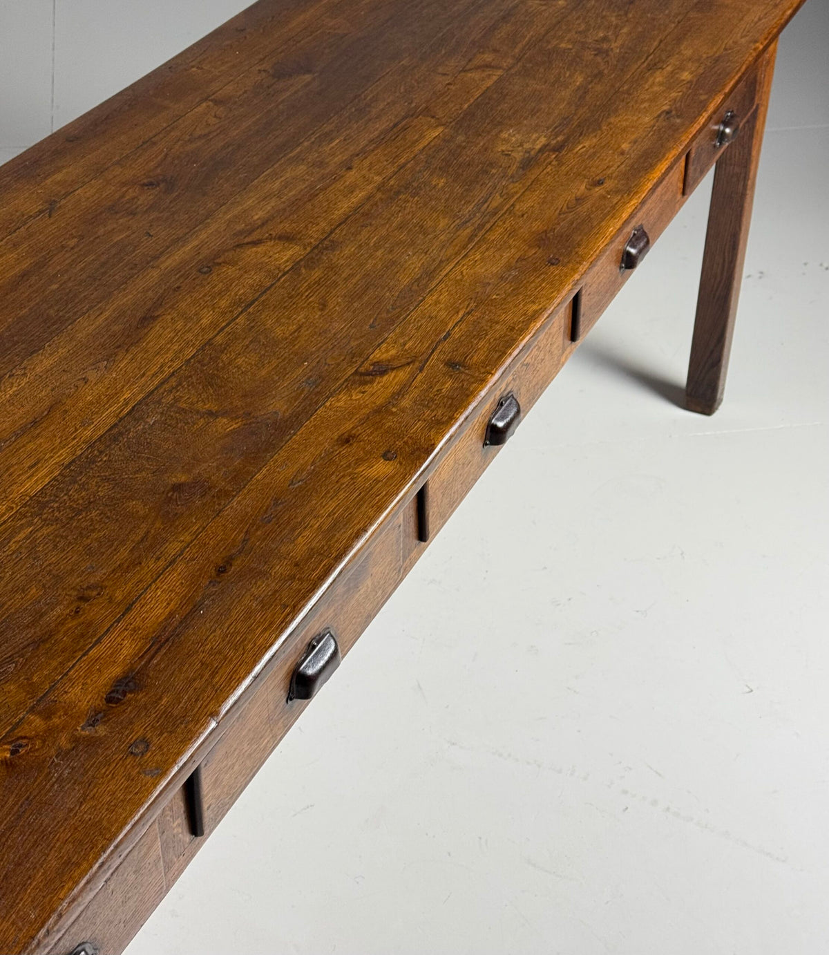 French Oak Farmhouse Dining Table with Ten Drawers, 250 cm, photo 14