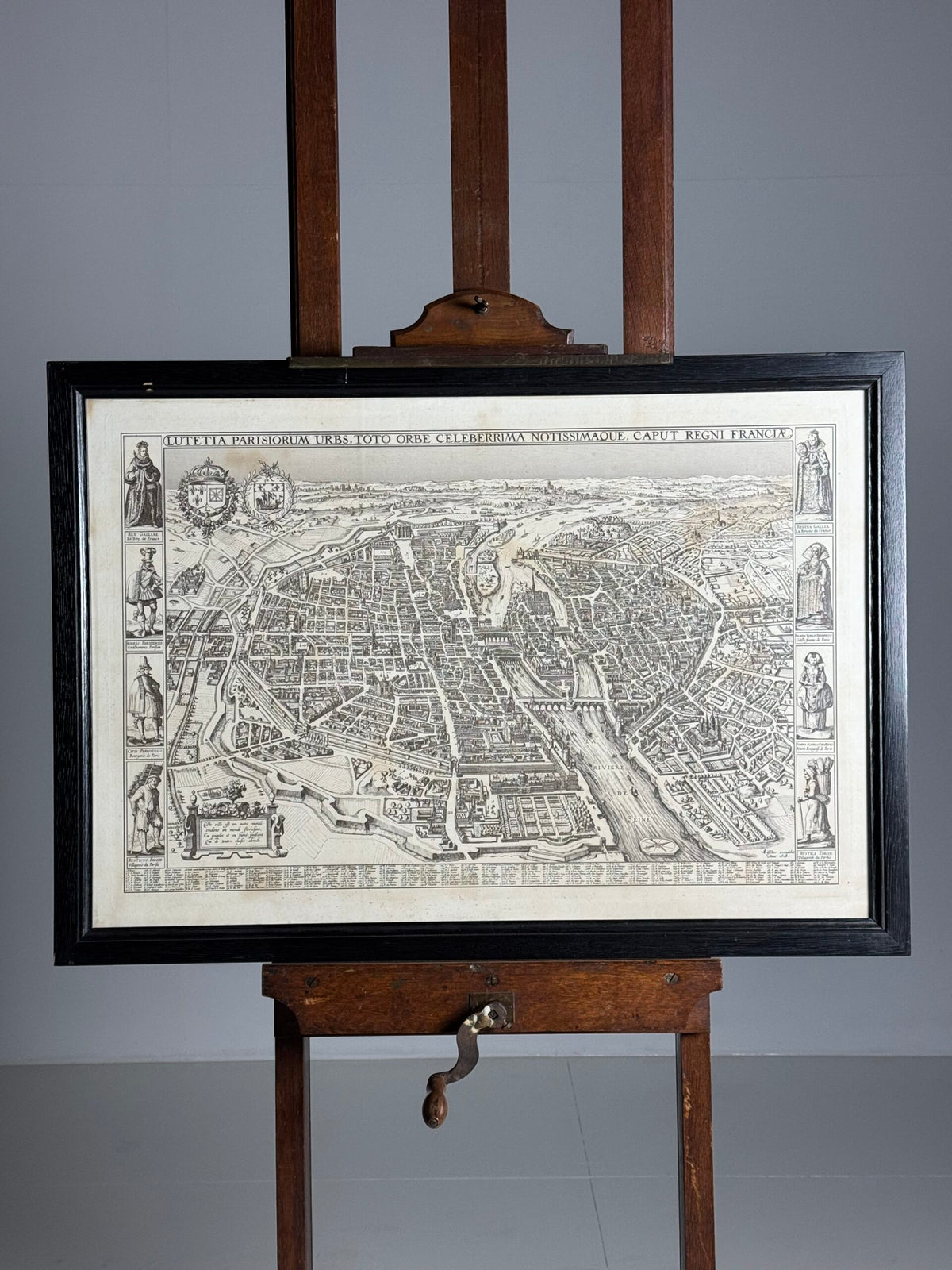 Framed Map of Paris in 1618, photo 1