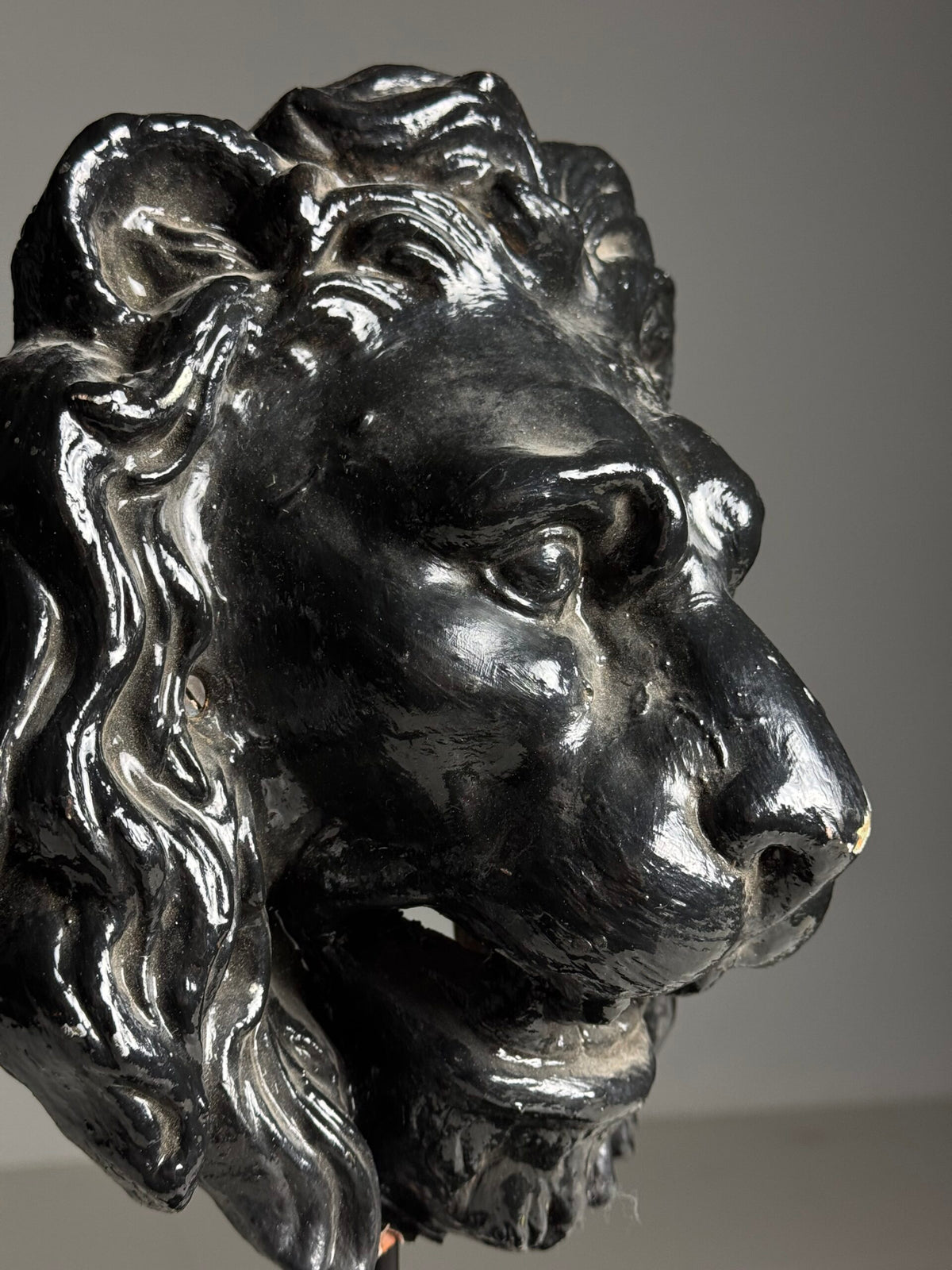 French Terracotta Lion Head Fountain Mask, photo 9