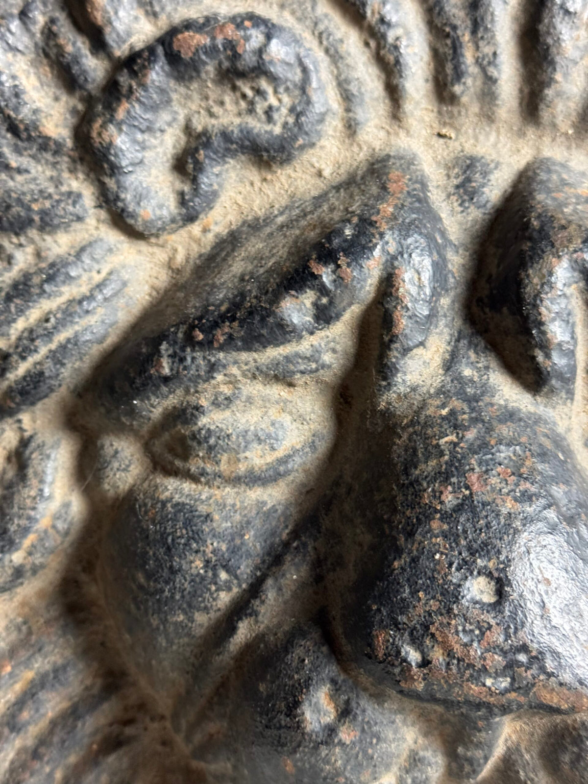 17th Century French Cast Iron Lion Head Fountain Mask on Stand, photo 7