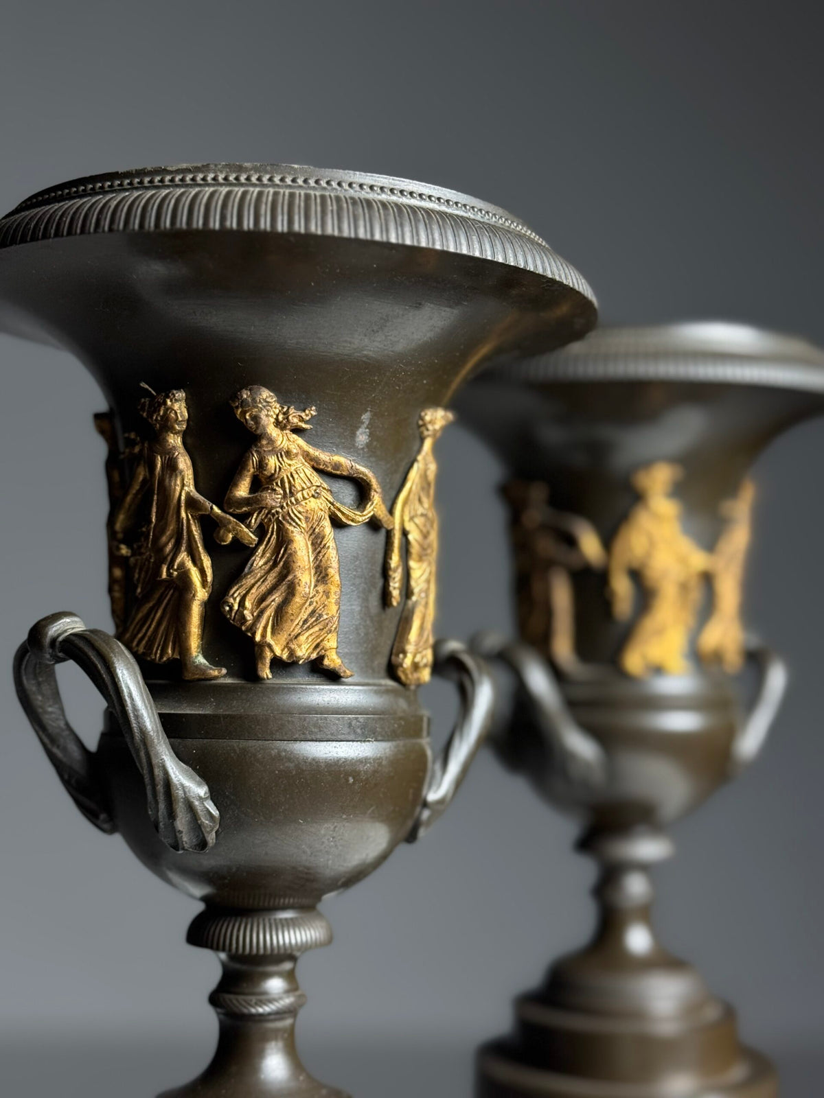 Pair of Medici Style Bronze Vases, France, 19th Century, photo 13
