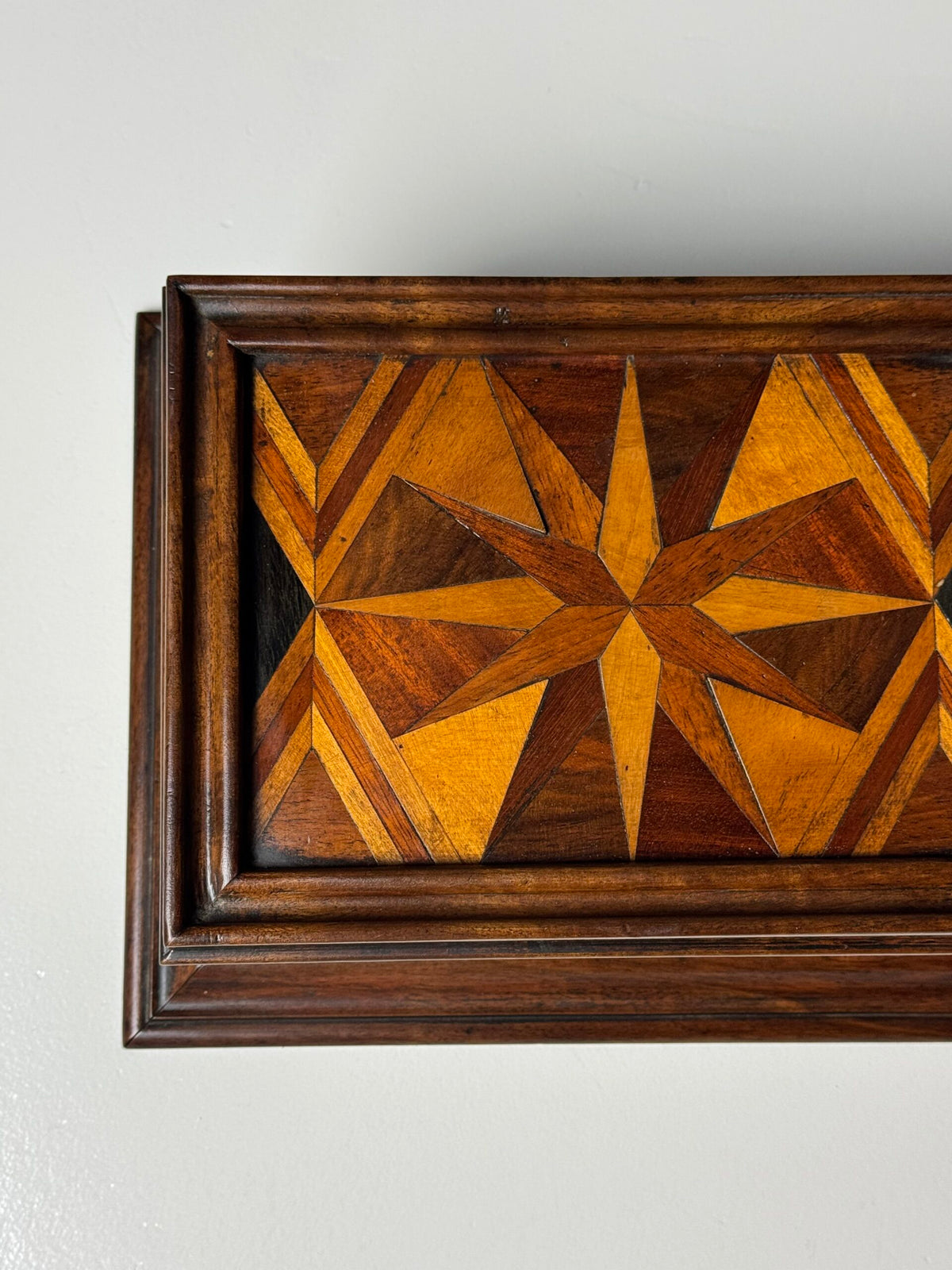 19th Century Marquetry Jewellery Box with Mirror, photo 3