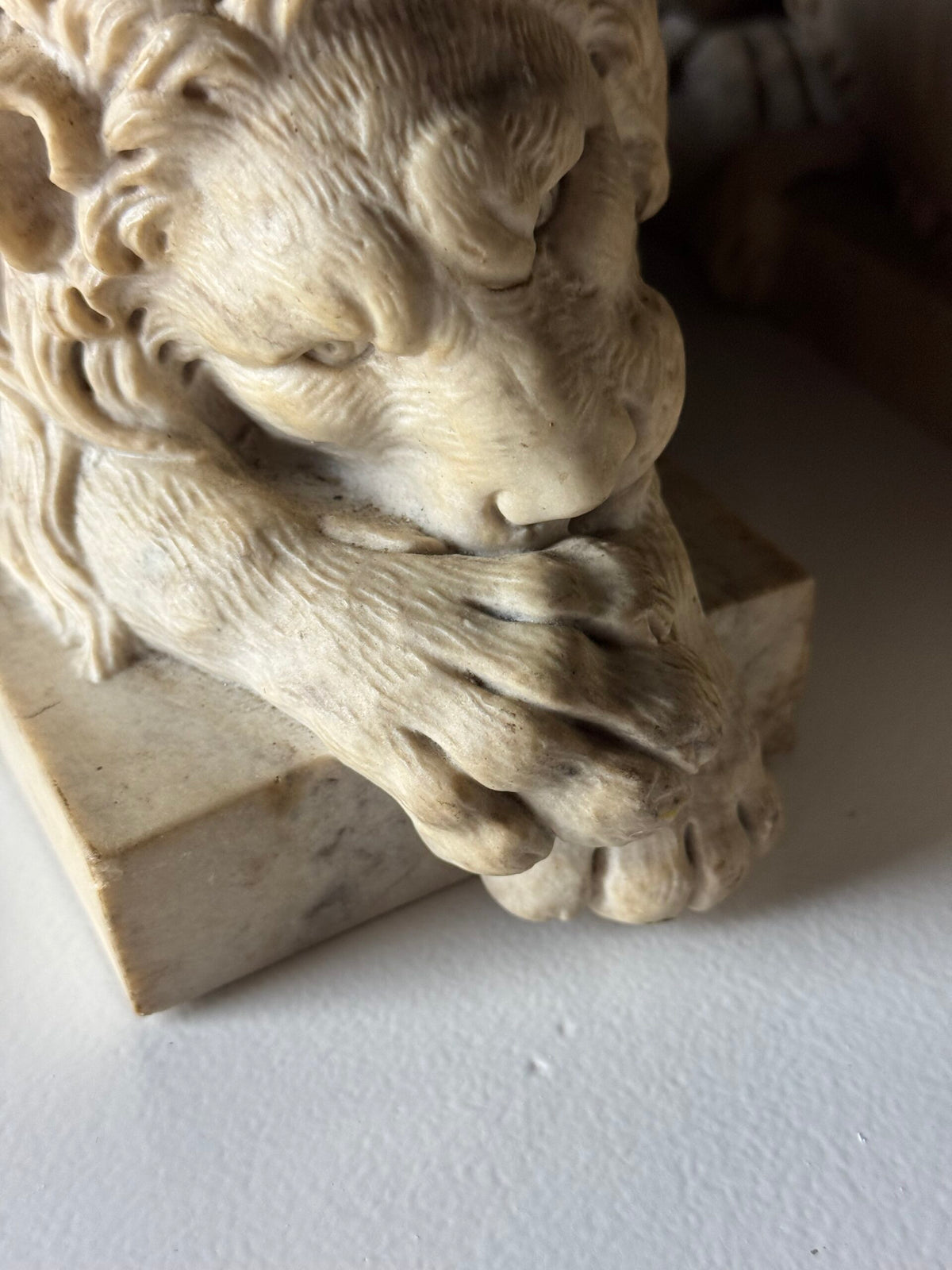 Pair of Reclining Lions After Canova, Mid 20th Century, photo 8