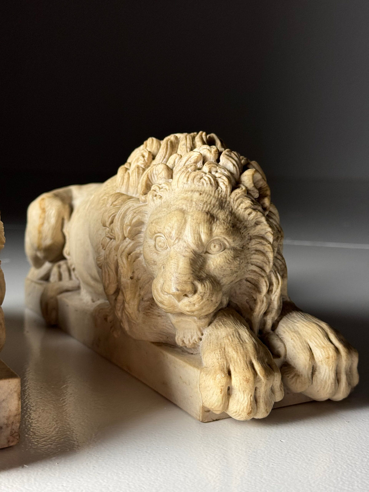 Pair of Reclining Lions After Canova, Mid 20th Century, photo 13