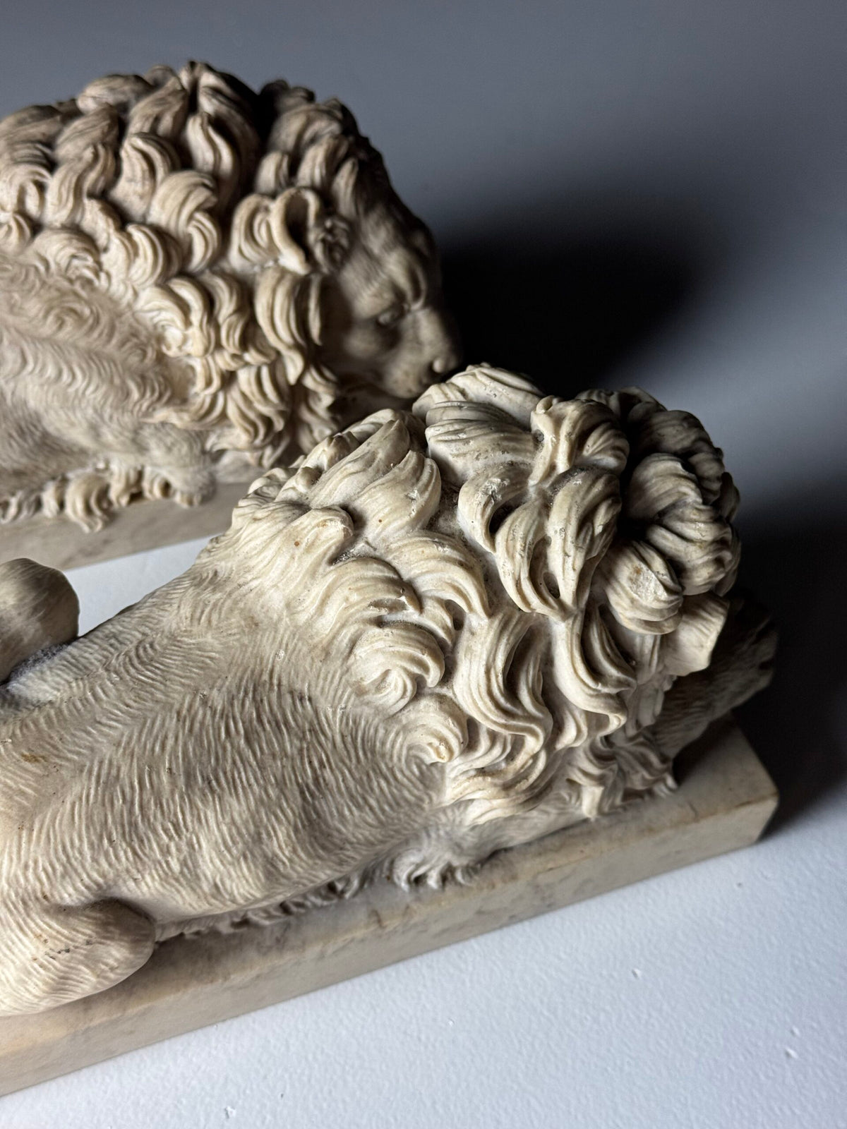 Pair of Reclining Lions After Canova, Mid 20th Century, photo 18