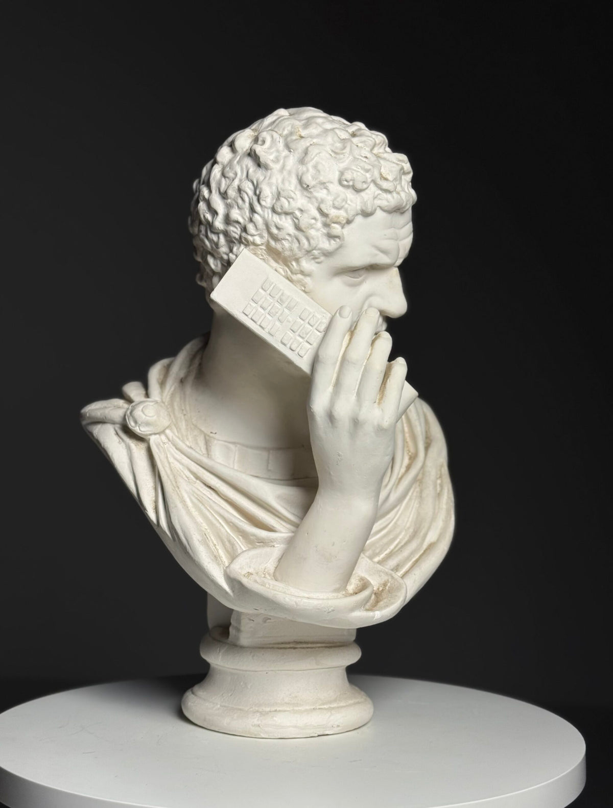 Plaster Bust of Emperor Caracalla on the Phone, photo 1