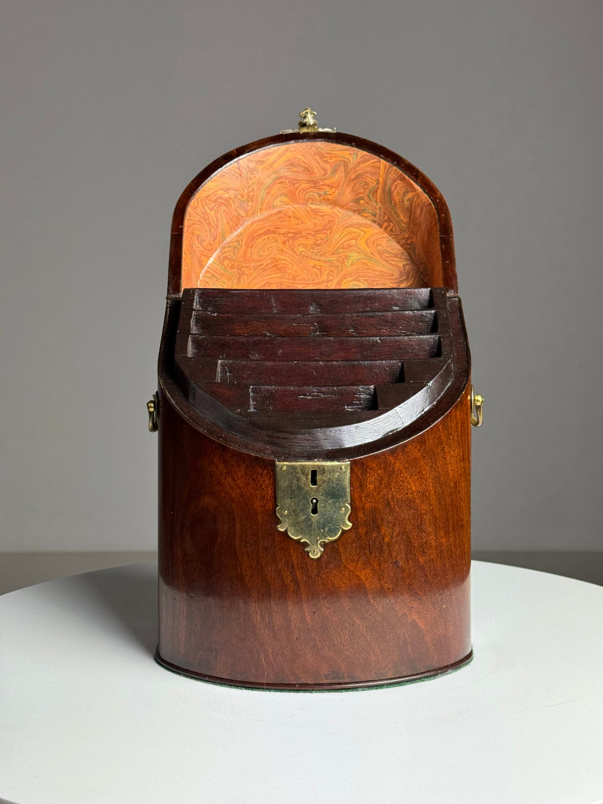 18th Century English Mahogany Cutlery Box Converted to Letter Holder, photo 10