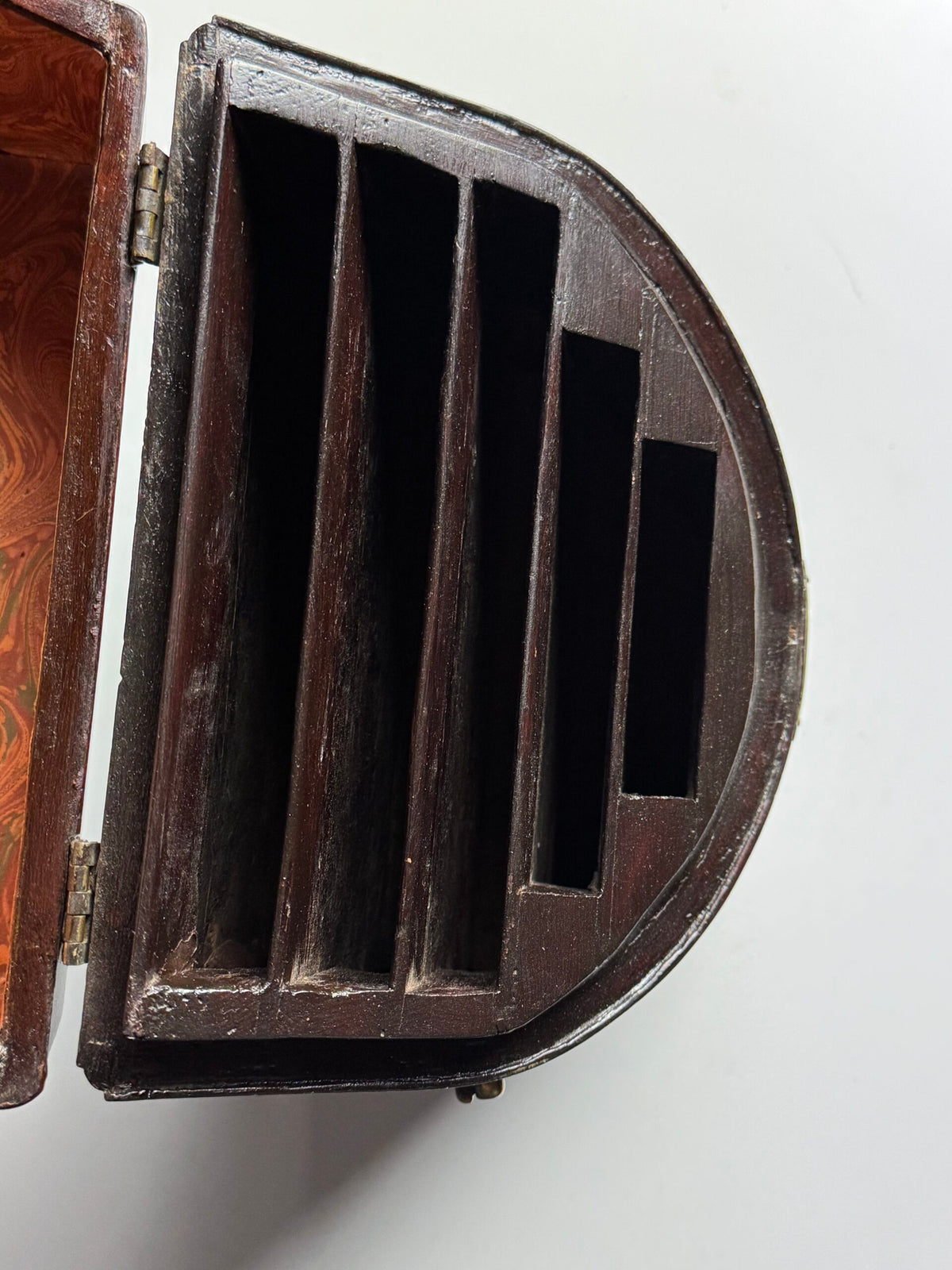 18th Century English Mahogany Cutlery Box Converted to Letter Holder, photo 9