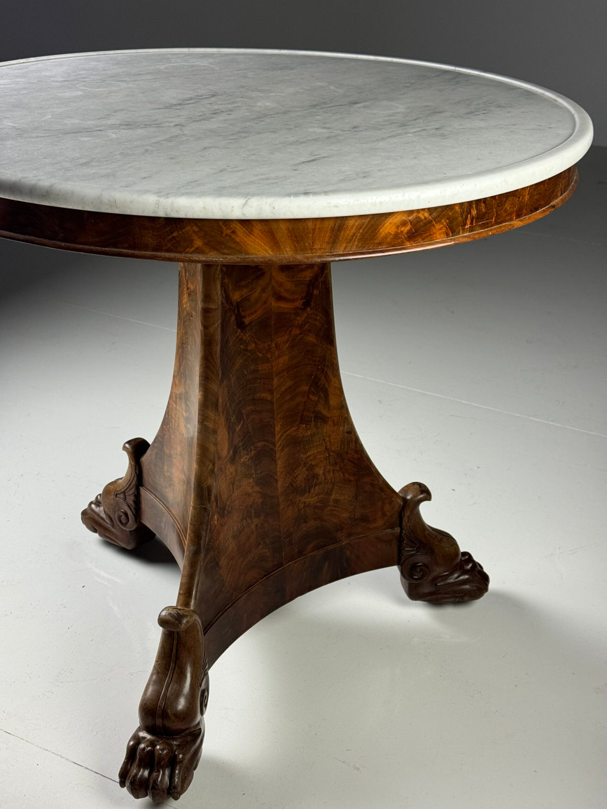 French Empire Mahogany Gueridon Center Table, Early 19th Century, photo 8