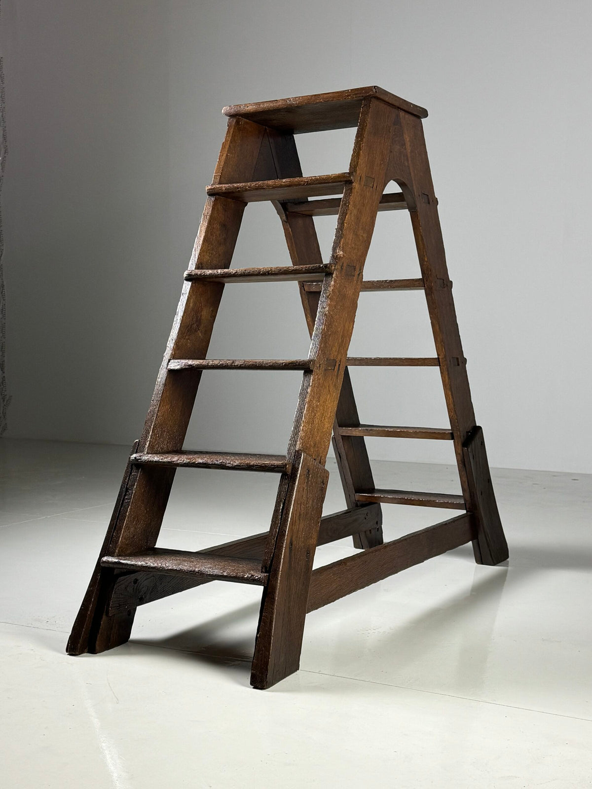 Antique Oak Library Steps, 19th Century, photo 1