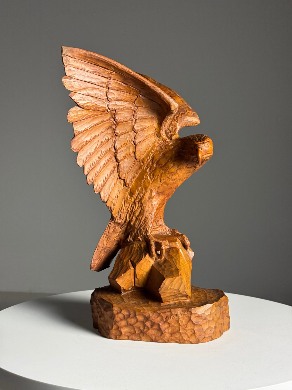 Black Forest Eagle Sculpture on a Rock, Early 20th Century, photo 2