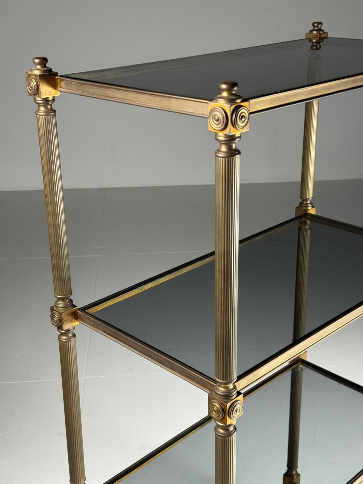 Mid Century Metal and Tinted Glass Bookcase, c. 1960s, photo 2