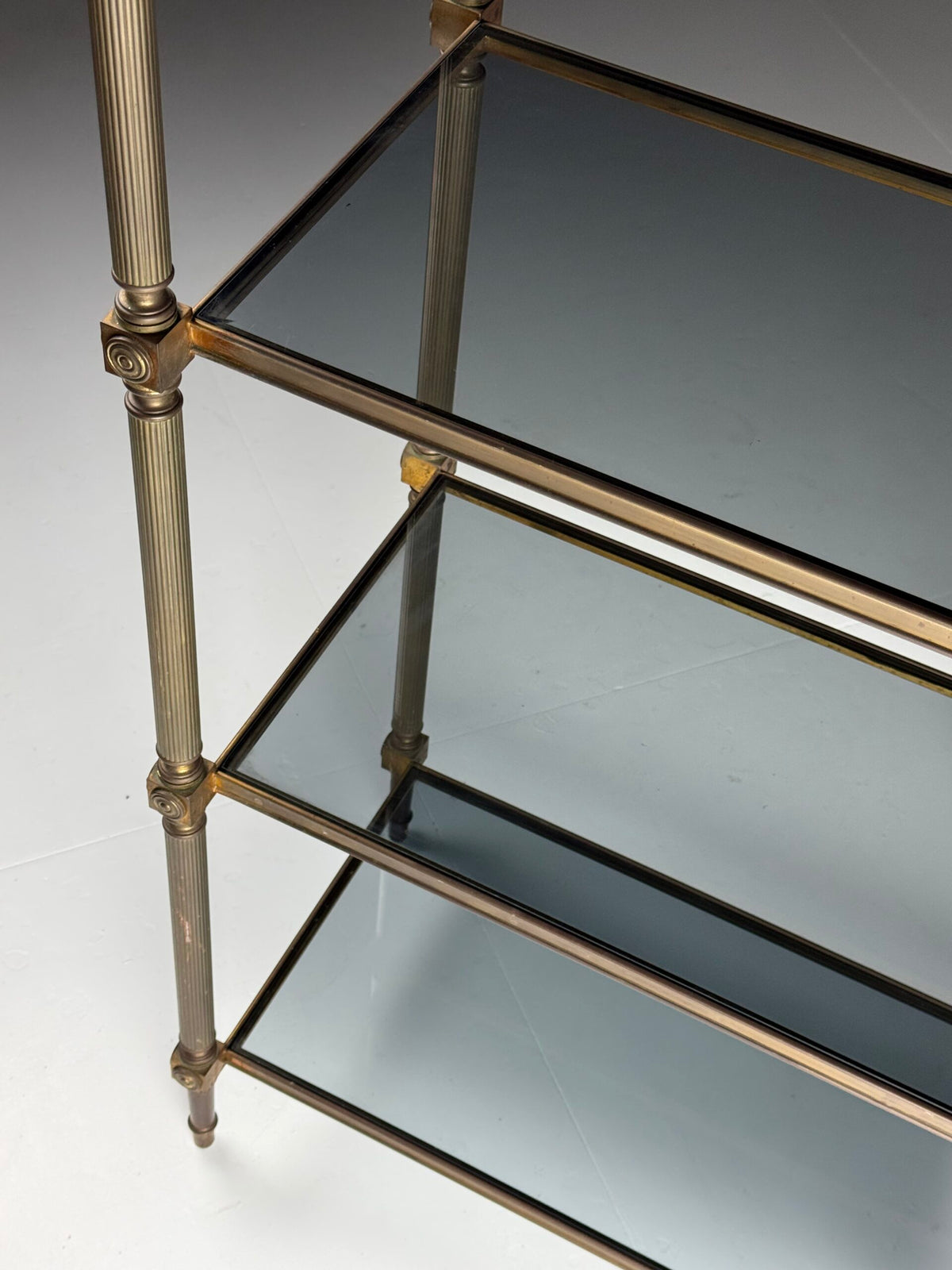 Mid Century Metal and Tinted Glass Bookcase, c. 1960s, photo 8
