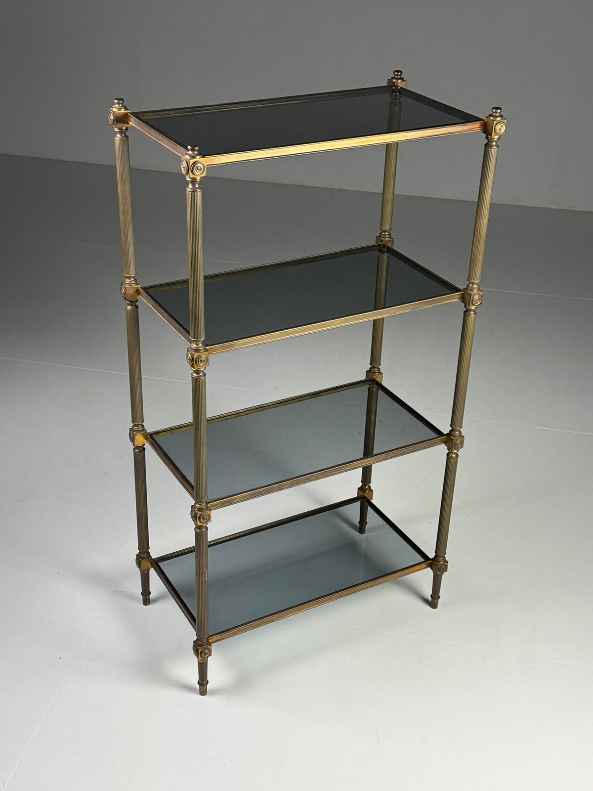 Mid Century Metal and Tinted Glass Bookcase, c. 1960s, photo 7