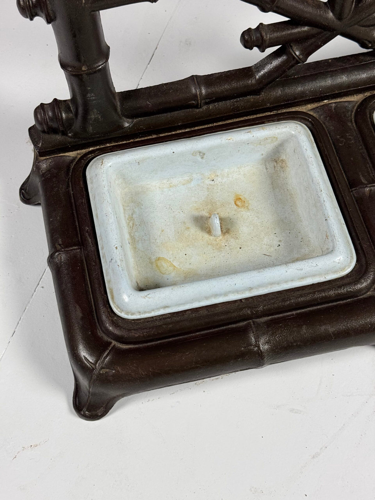 French Faux Bamboo Cast Iron Hall Stand, c. 1890, photo 18